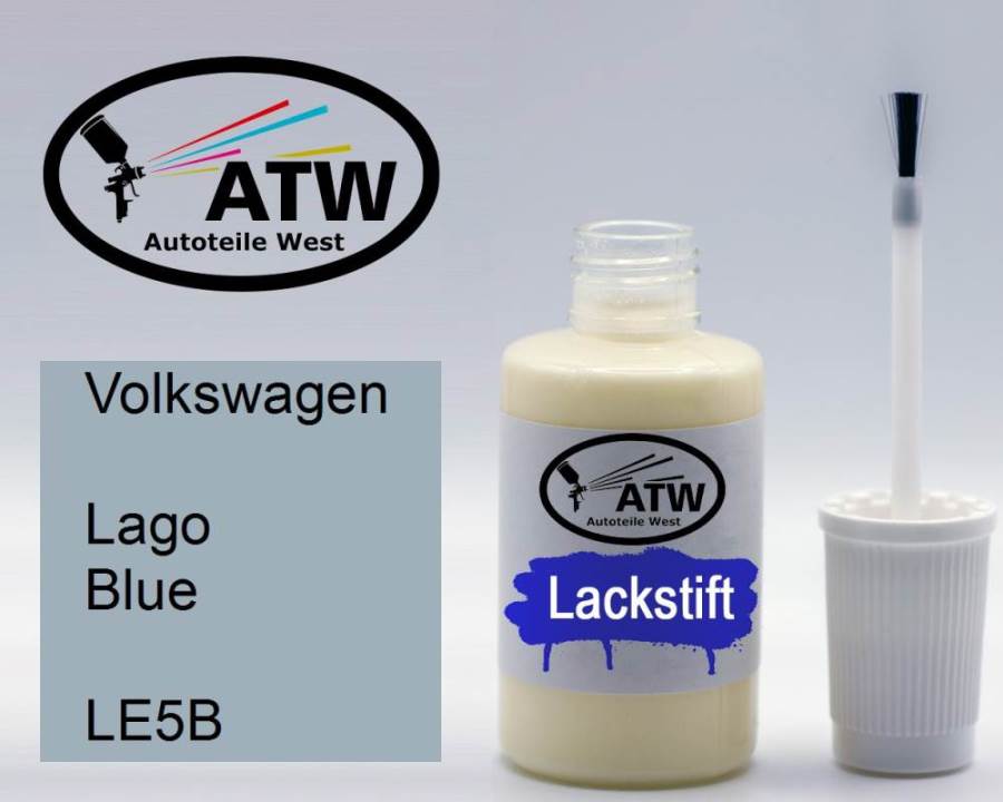 Volkswagen, Lago Blue, LE5B: 20ml Lackstift, von ATW Autoteile West.